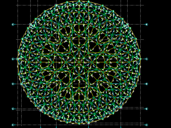 齐齐哈尔明光正元广场圆形网架